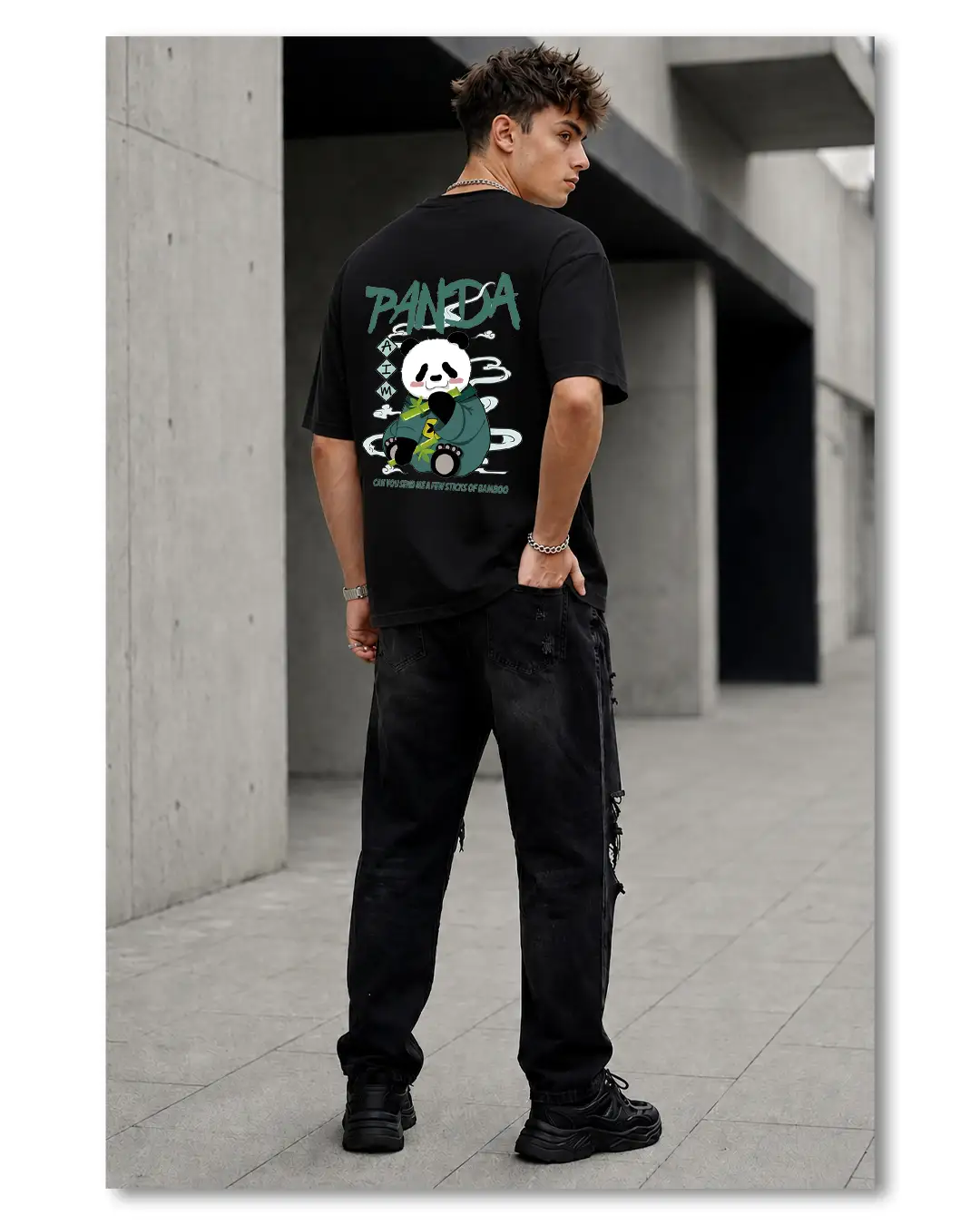 Panda 1 Black T-shirt