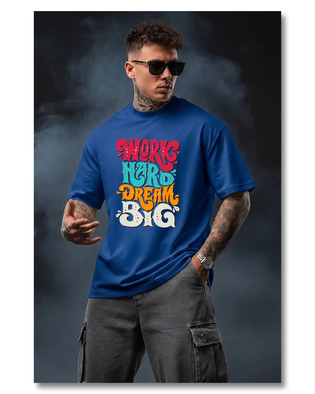 Work Hard Dream Big-1 Royal Blue