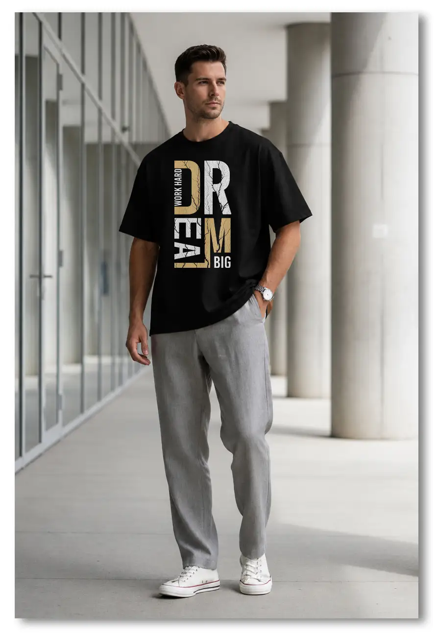 work hard dream big 5 Black